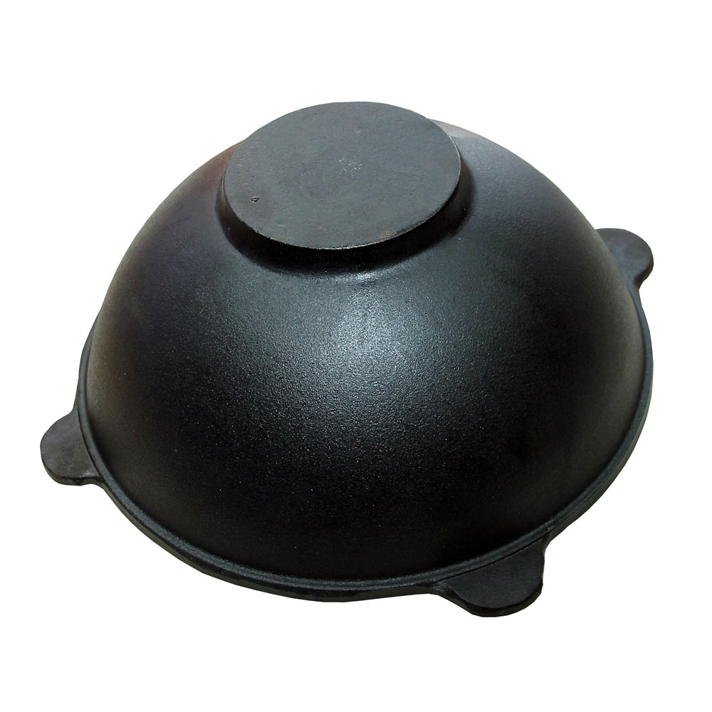 Казан 12л узбекский чугунный с алюминиевой крышкой, плоское дно (г.Наманган)