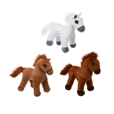 СНОУ БУМ Мягкий сувенир Лошадка 25 см, полиэстер, 3 дизайна