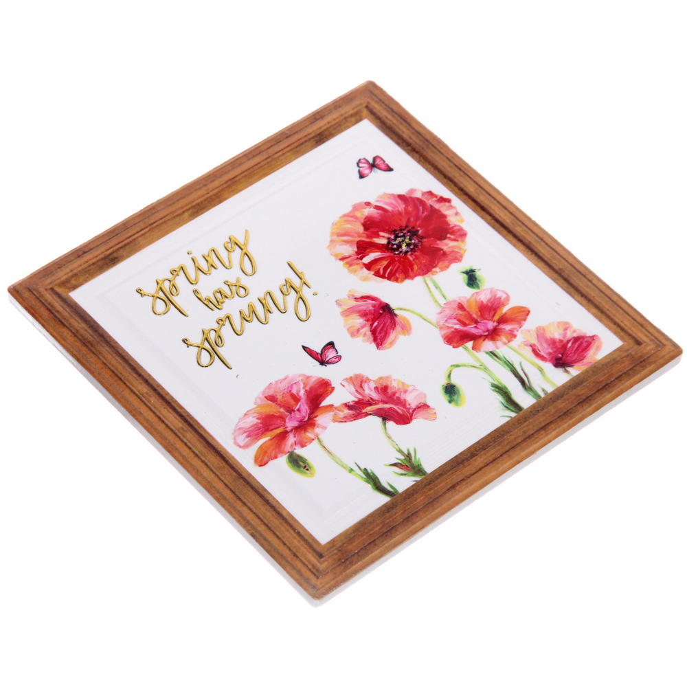 Подставка керамическая 16*16 см «Натюрморт» Маки