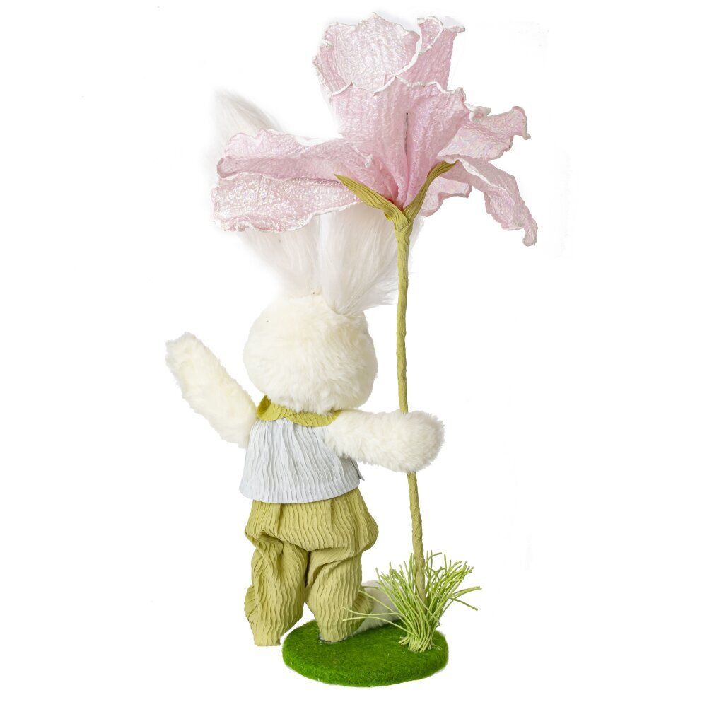 GAEM Фигурка декоративная "Заяц с цветком", L14,5 W13 H39 см