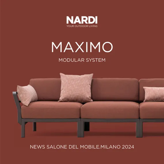 Уличный модульный диван Maximo 5, терра, корица