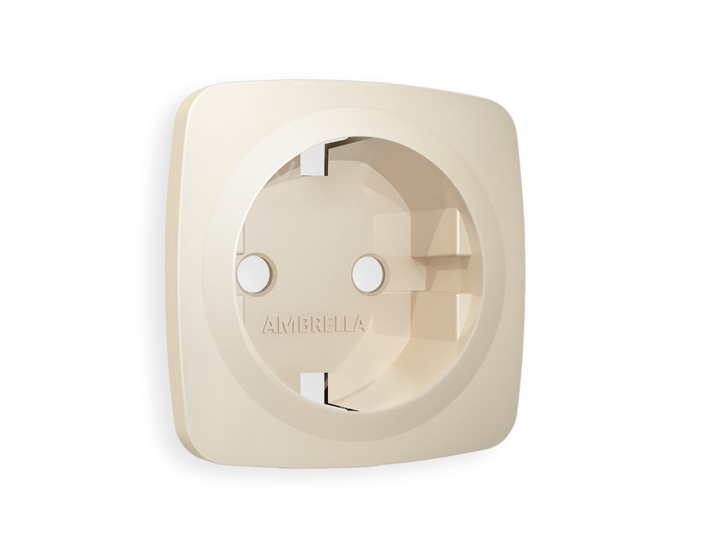 OP3260 Лицевая панель OMEGA (Бежевый матовый) для электрической розетки с/з QUANT