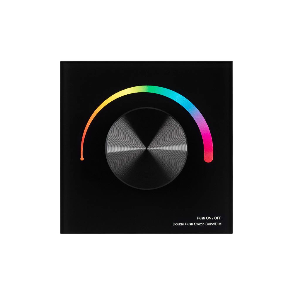 Панель SMART-P8-RGB-G-IN Black (12-24V, 3x4A, Rotary, 2.4G) (Arlight, IP20 Пластик, 5 лет) 033763