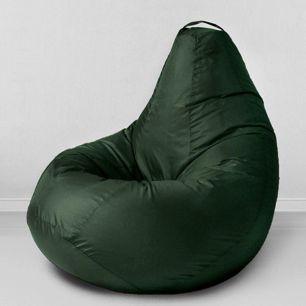 Кресло-мешок Босс Тёмно-зелёный, XXL-Комфорт, оксфорд, съемный чехол