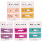 Зажимы для волос 2шт «New collection - Неон», прямоугольник, микс 6цветов, 7,5*2,5см