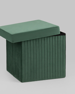 Пуф складной с ящиком Store Square зеленый
