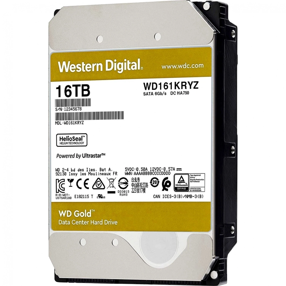 Жесткий диск Western Digital Gold 16Tb (WD161KRYZ)