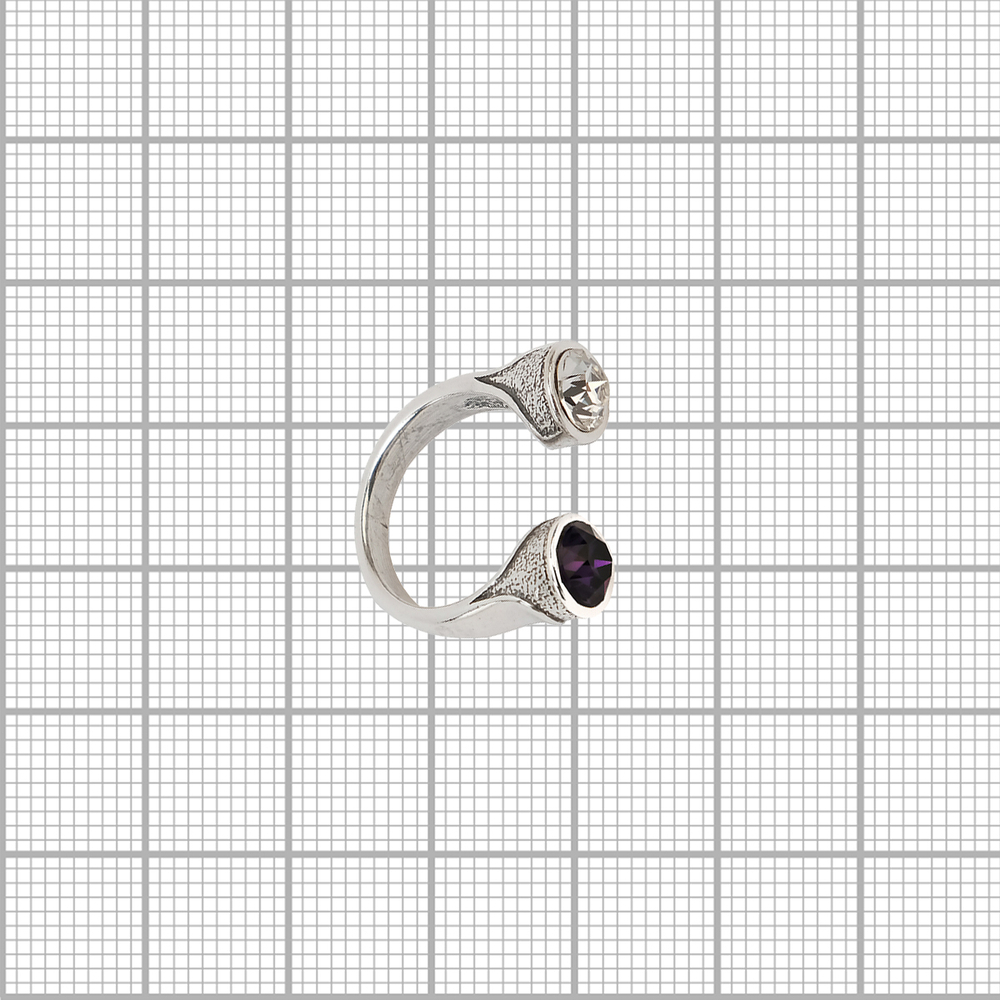 "Неразлучники" кольцо в серебряном покрытии из коллекции "Kaleidoscope" от Jenavi