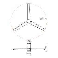 9062 Люстра потолочная-вентилятор UP DOWN