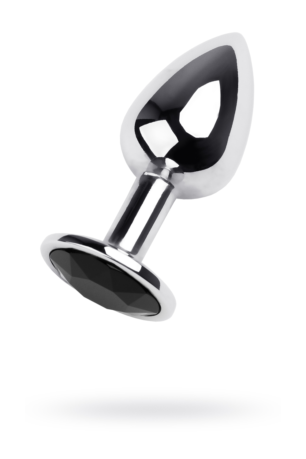 Анальная втулка с кристаллом Small черный 7 см