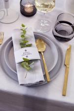 Тарелка connect, organic, D25,5 см, темно-серая