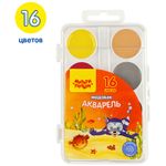 Акварель Мульти-Пульти "Енот в Красном море", медовая, 16 цветов, без кисти, пластик, европодвес