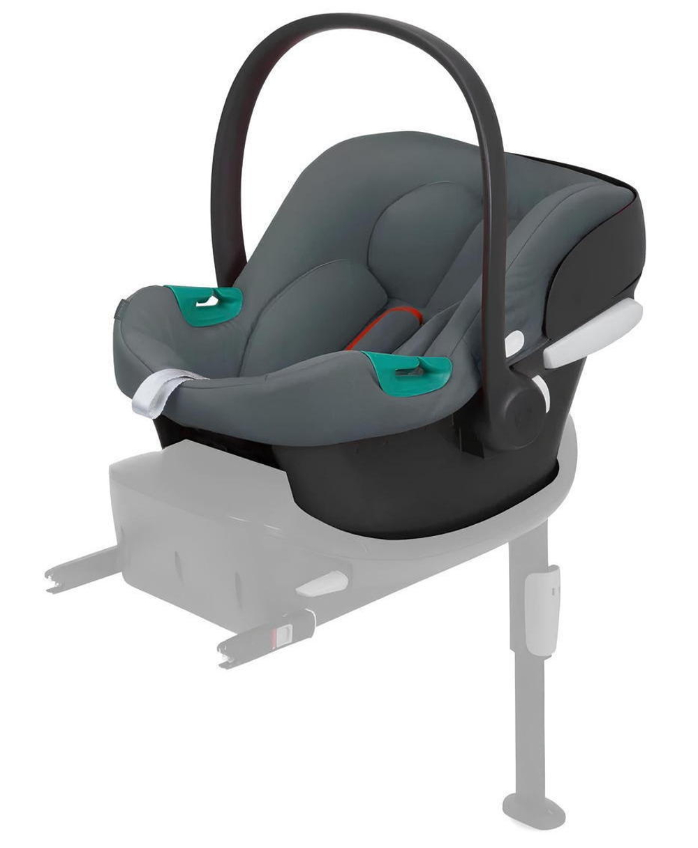 Коляска Cybex Balios S Lux TPE complete Aton B2 Steel Grey 3 в 1 Seashell Beige с дождевиками