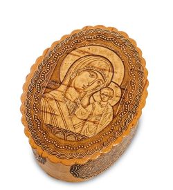 BST-110/ 4 Шкатулка «Пресвятая Богородица Казанская» (береста)