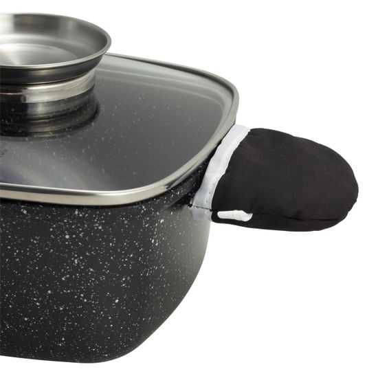 Набор квадратных кастрюль 4 предмета Kamille KM 4434 из литого алюминия