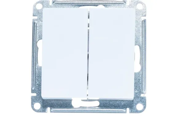 Выключатель Systeme Electric ATLASDESIGN 2 клавиши проходной белый 35968