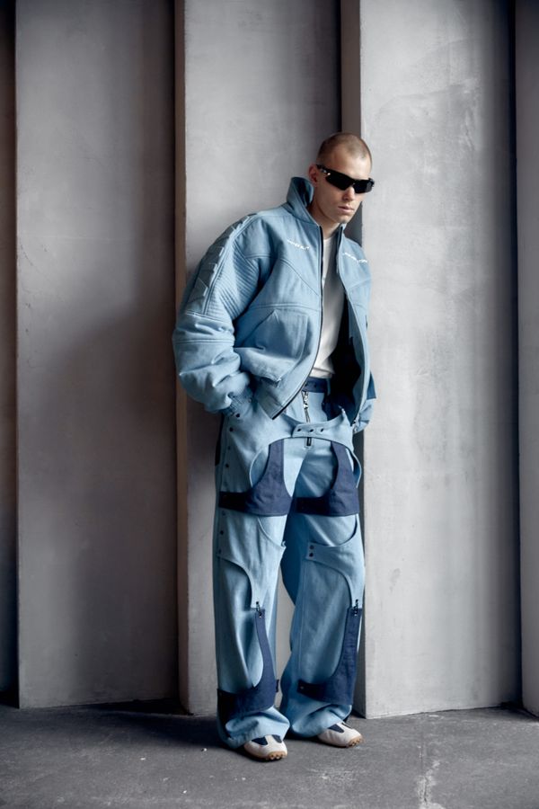 Бомбер Мoto голубой - фото 5