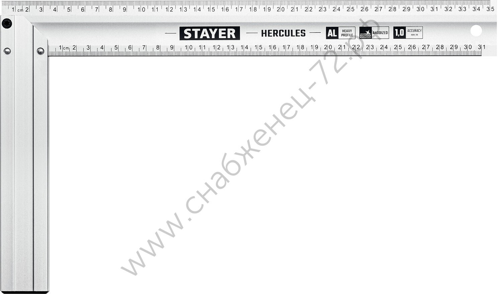 STAYER 350 мм, жесткий столярный угольник, Professional (3432-35)