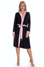 Халат Dream с контрастной отделкой (Размер: L-XL) (Цвет: черный)