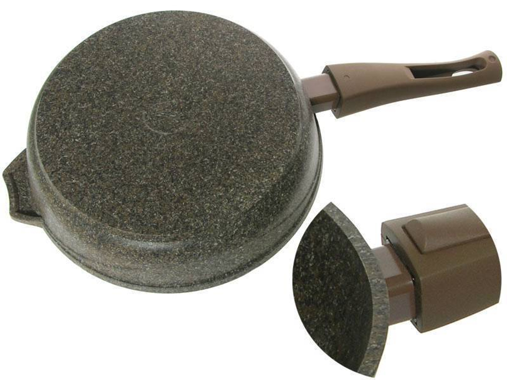 Сковорода 20см Premium mokko со съемной ручкой