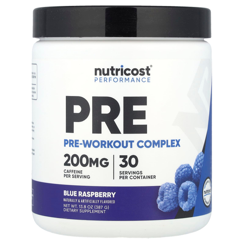 Nutricost, Performance, предтренировочный комплекс, голубая малина, 387 г (13,8 унции)