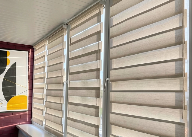 Изготавливаем рулонные шторы Зебра (День-Ночь) в открытой системе на раму  в Мурманске