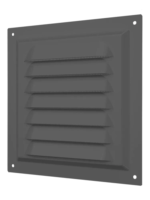 Решетка вен. с сеткой 150*150 метал. серый 1515МЭ
