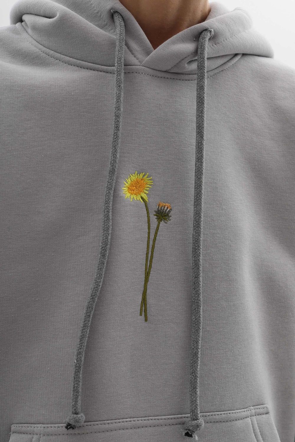 Худи Гербарий Warm Одуванчик Серый