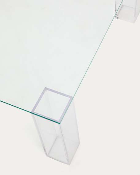 Журнальный столик из закаленного стекла Adularia прозрачного цвета 85 x 85