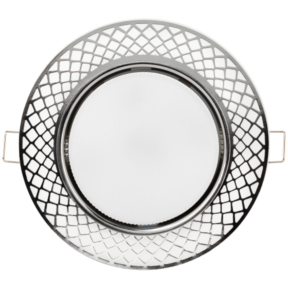 Светильник встраиваемый ЭРА KL79 WH/CH под лампу GX53 белый/хром