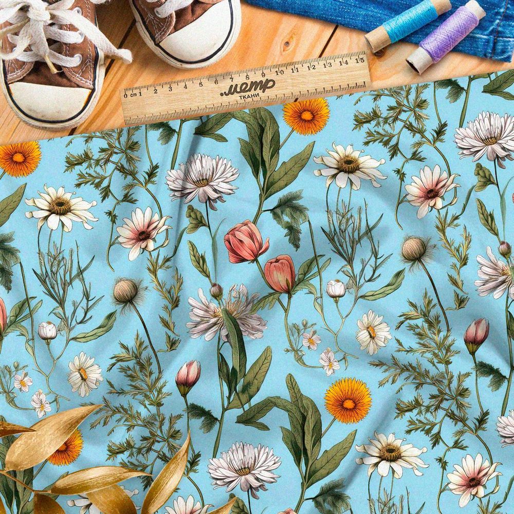 Ткань Барби полевое разноцветие