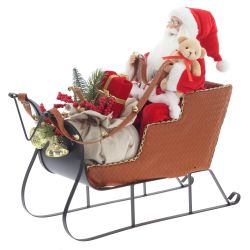 GAEM Дед Мороз на санях, L51 W22 H48 см