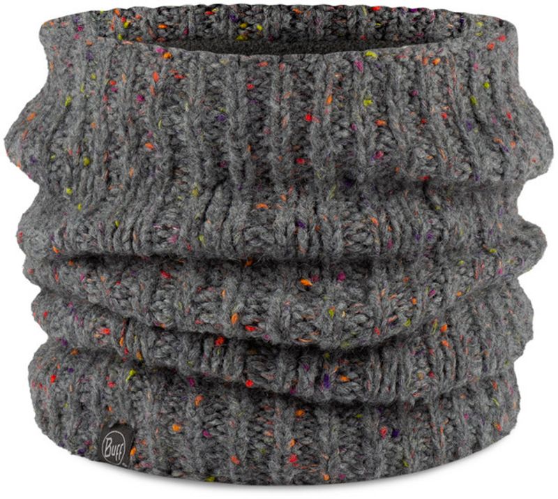 Вязаный шарф-труба с флисом Buff Neckwarmer Knitted Fleece Kim Grey Фото 3