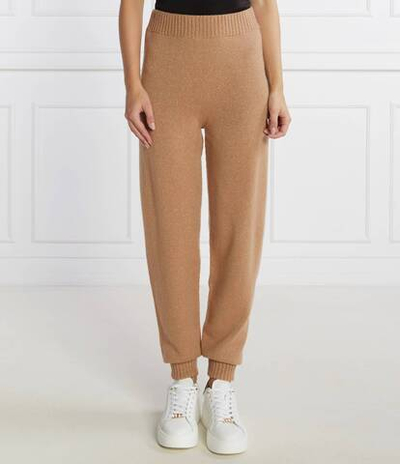 Хлопковые трикотажные штаны TWINSET - светло-коричневый(232TT3201)