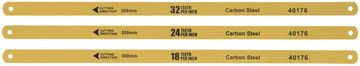 Полотна ножовочные по металлу односторонние 300 мм, набор 6 шт. на подвесе ( 18ТPI+24ТPI+32ТPI )