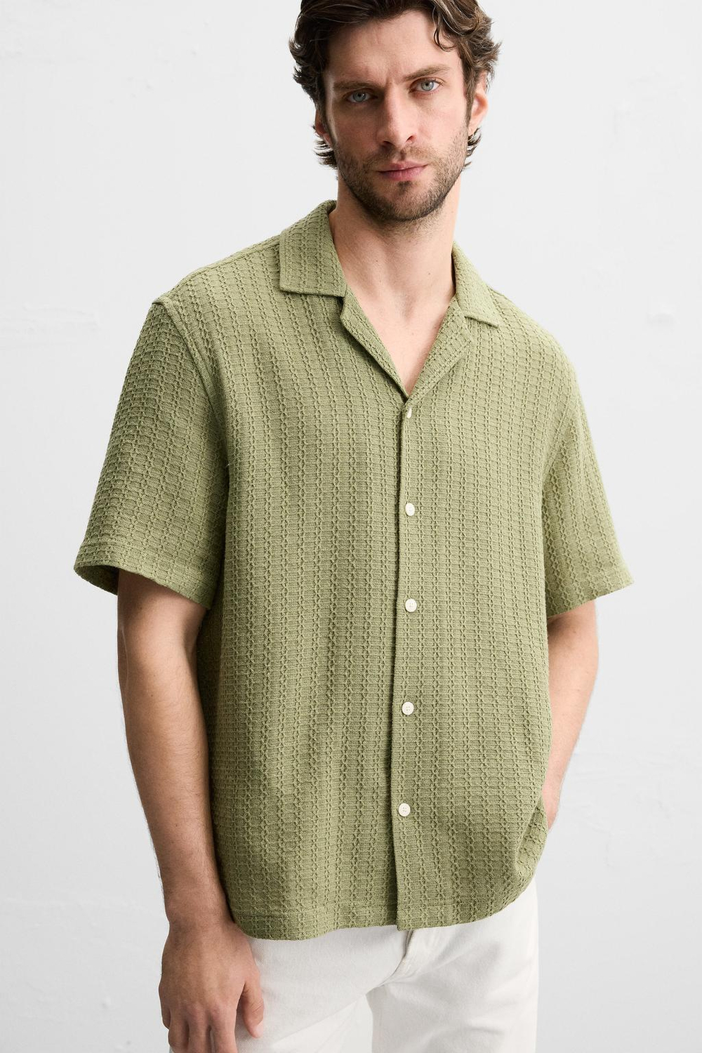 Рубашка jacquard с геометрическим узором