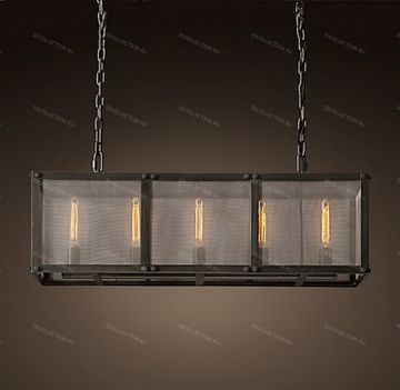 Люстра RIVETED MESH RECTANGULAR Restoration Hardware 68290010