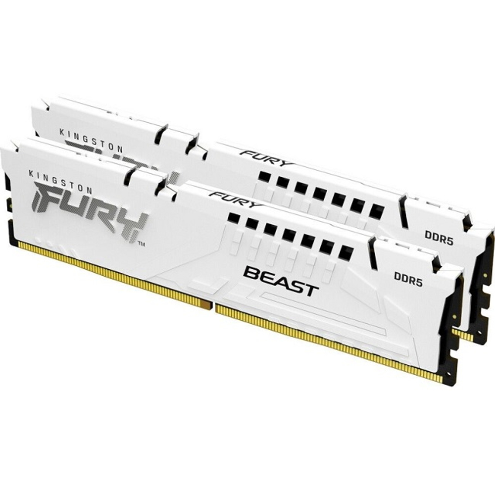 Модуль памяти DIMM DDR5 64Gb, 5600Mhz, 2x32Gb, Kingston FURY Beast White (KF556C40BWK2-64)