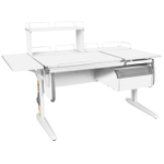 Растущая парта с навесной тумбой, задними и боковой полками Дэми СУТ 25-05-Б1Д1 (1500×880 мм)