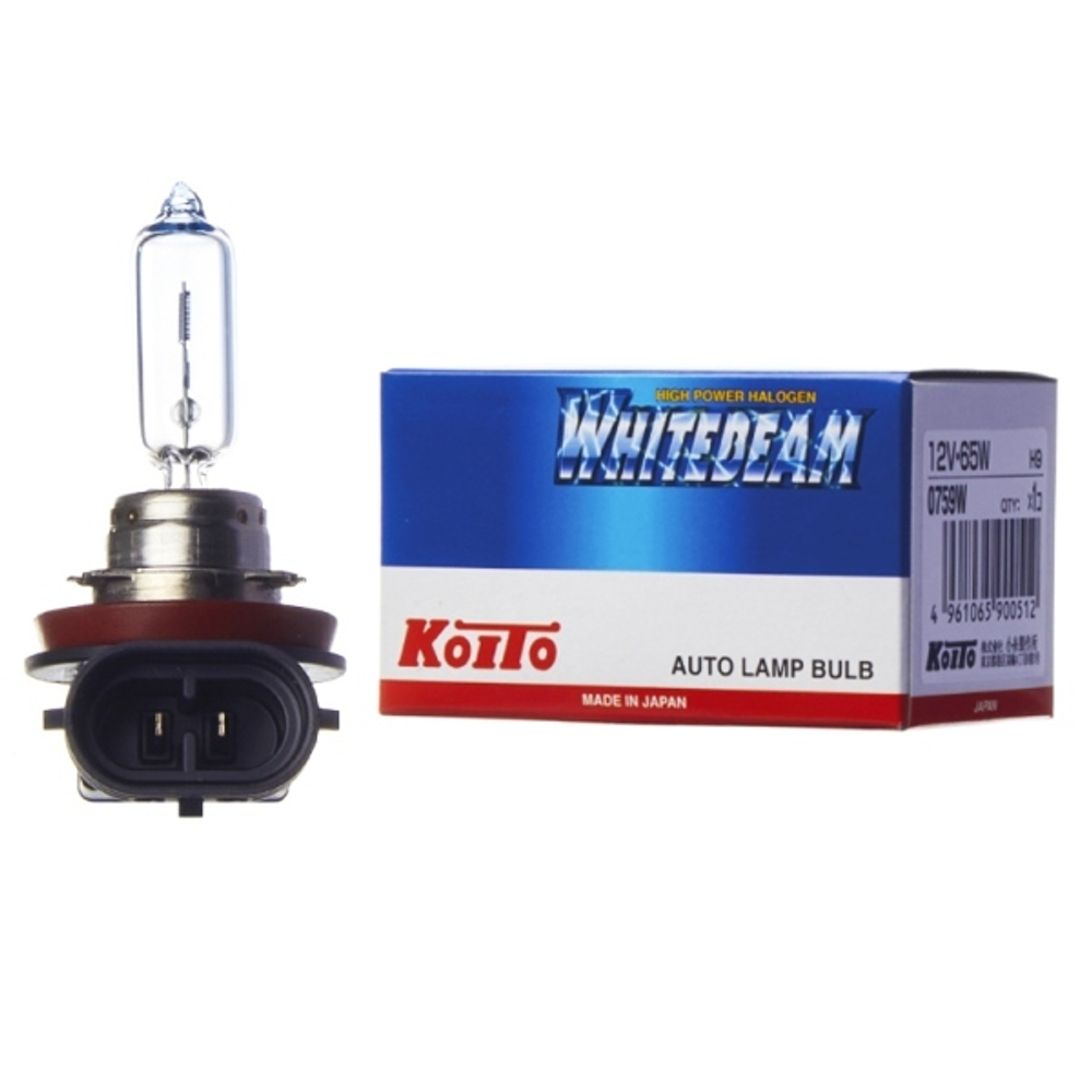 Лампа высокотемпературная Koito Whitebeam H9 12V 65W (120W) 4000K (уп. 1 шт.) 0759W