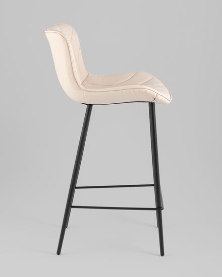 Стул барный Vault экокожа светло-серый