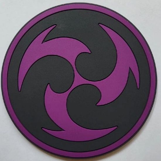 Подставка (костер под бокал) "Genshin Impact", элемент Electro/Электро