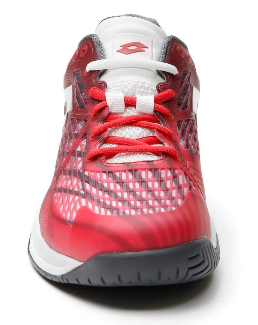 Мужские кроссовки теннисные Lotto Mirage 100 Speed - red poppy/all white/asphalt