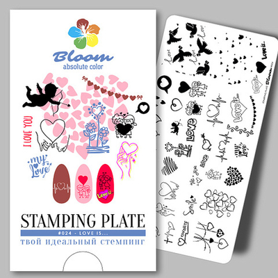 Пластина Bloom для стемпинга 024 Love is...