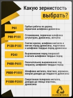 Наждачная бумага водостойкая, Р80, Р100, Р120, Р180, Р240, набор 10 шт по 2 листа