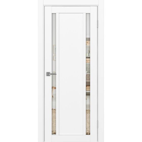 Цена на Межкомнатная дверь экошпон Турин 522.212 белый снежный остеклённая Купить Межкомнатная дверь экошпон Турин 522.212 белый снежный остеклённая