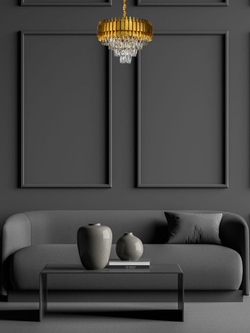 Люстра подвесная Lanbos, 10 ламп Е14, до 400 Вт, до 30 кв м, золотая