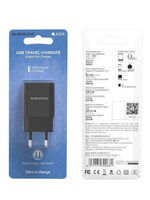 Сетевая зарядка 1-гнездо USB 5-12В 2.1А BOROFONE BA20A