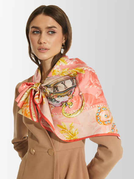 Платок «Фаберже яйцо-часы герцогини Мальборо» 100% шёлк