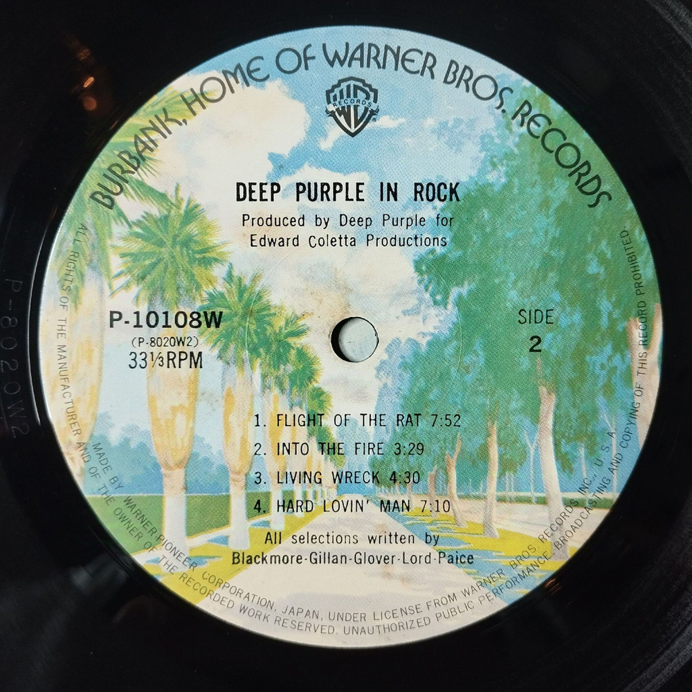 Винтажная виниловая пластинка LP Deep Purple In Rock (Japan 1976) (No Obi) P-10108W